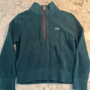Vineyard Vines Women's Blue Cowl Neck Sweater